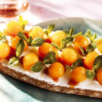 Tartine chèvre et melon