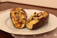 Aubergines au Pélardon