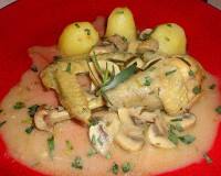 Fricassée de Poulet à l'estragon