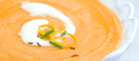 Velouté de carottes au jus d’orange et graines de fenouil