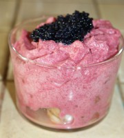 Mousse de betteraves au thon et son émulsion de persil