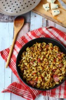 Spätzle alsaciens au lard et roquefort