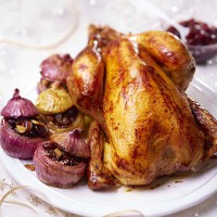 Chapon fermier rôti à la New-Yorkaise