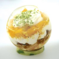Verrine de brebis à la mangue