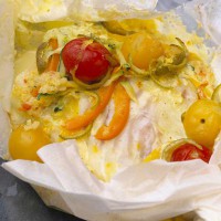 Papillotes de cabillaud au citron vert et quinoa