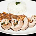 Roulé de veau au confit d'oignons doux des Cévénnes
