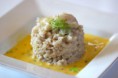 RISOTTO AU FENOUIL ET JOUES DE LOTTE, SAUCE BEURRE D’ORANGE