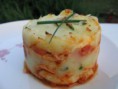 Parmentier de poulet à la purée au fromage de chèvre 