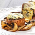 Filet mignon aux champignons gratiné au bleu